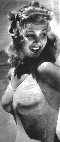Carole Landis swimsuit closeup photo print in vintage style.