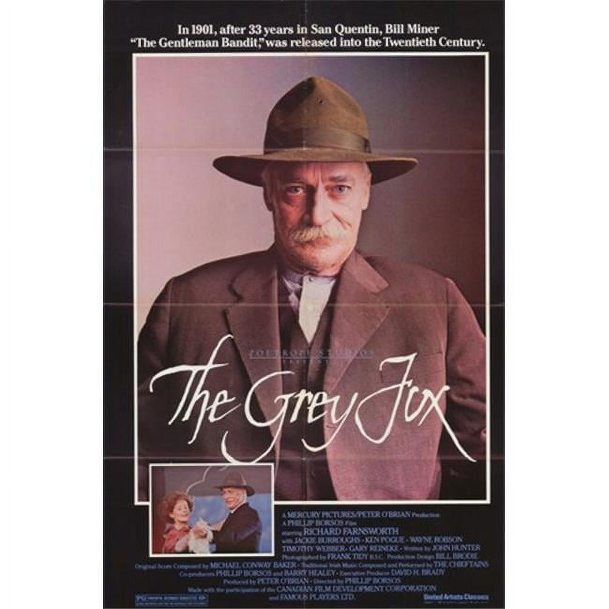 The Grey Fox Movie Poster in 11x17 size, vibrant artwork