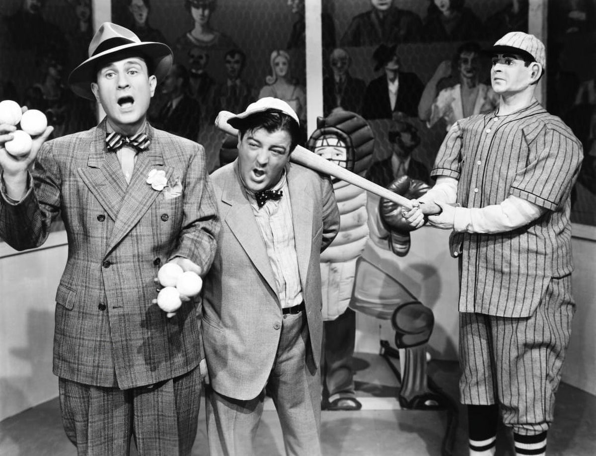 Keep 'Em Flying photo print featuring Bud Abbott and Lou Costello, classic comedy artwork.