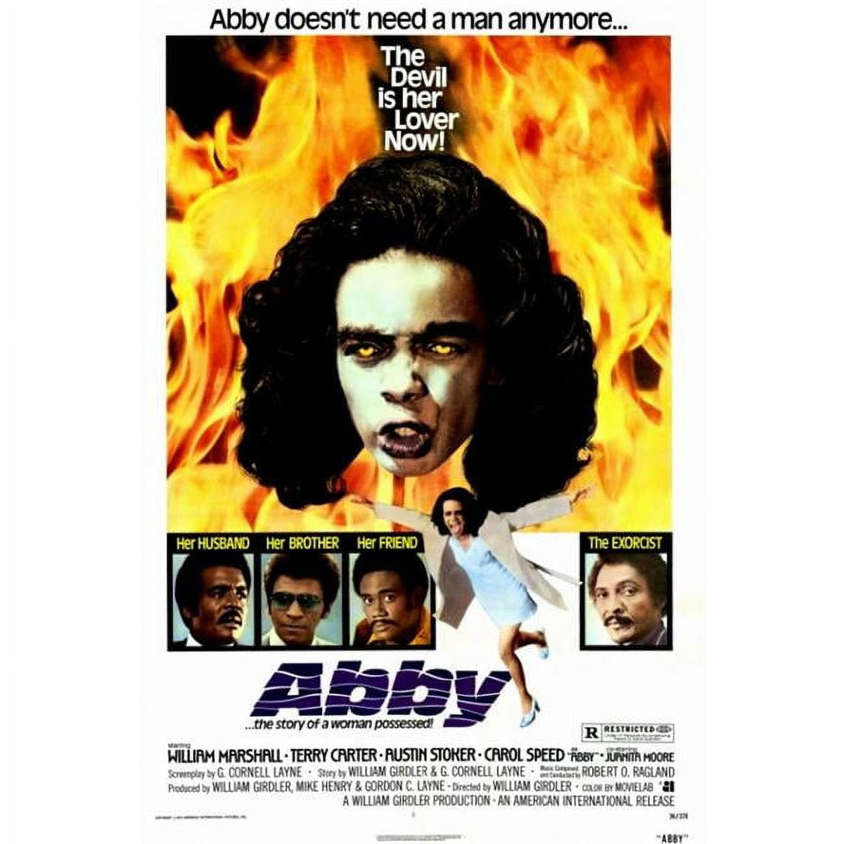 Abby Movie Poster Print in 27x40 size, featuring striking imagery.