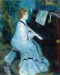 Woman at the Piano art print by Pierre-Auguste Renoir, 1875.