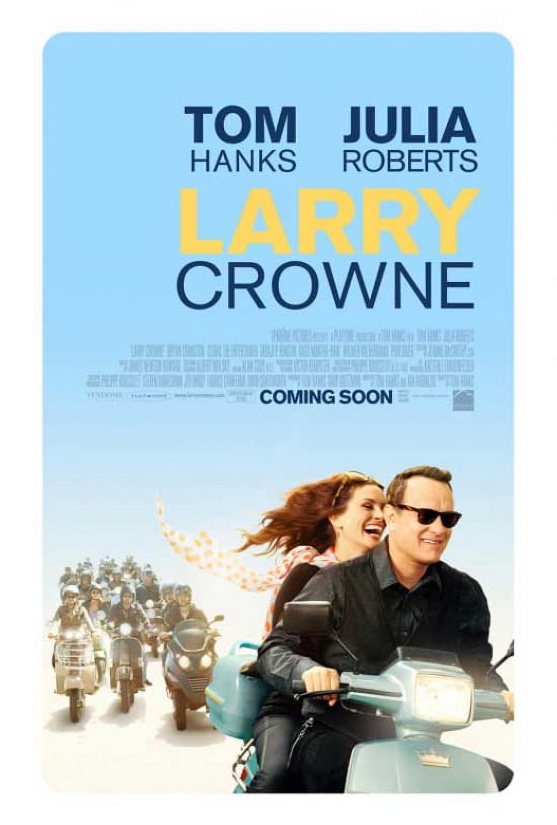 Larry Crowne Movie Poster Print in 11x17 size for film enthusiasts.