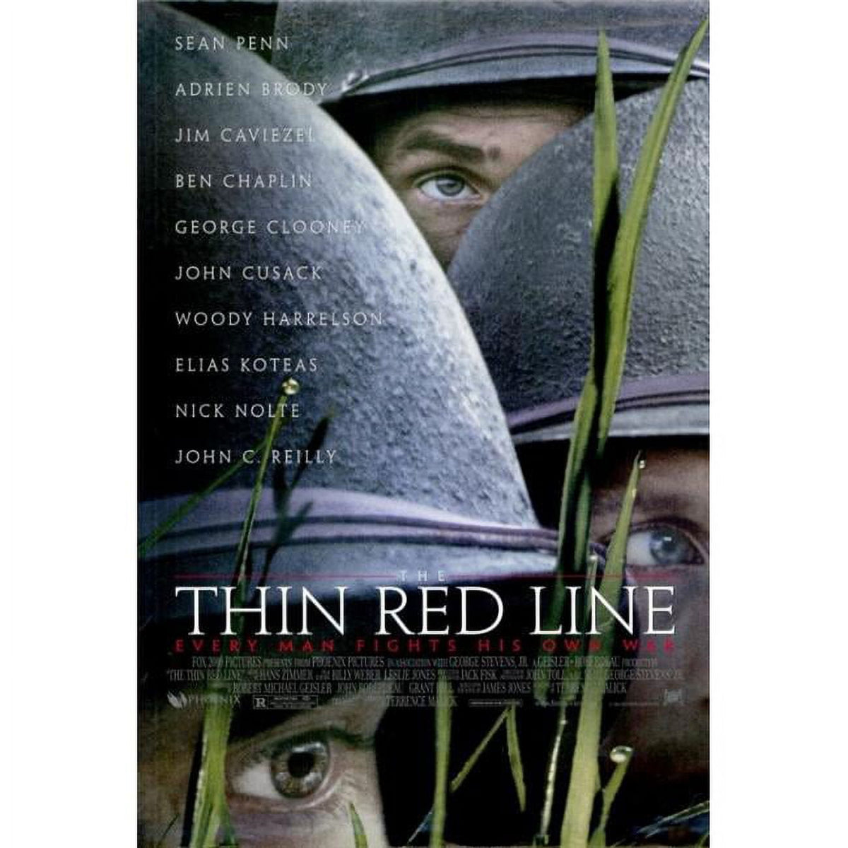 The Thin Red Line movie poster print in vibrant colors, 27x40 size.