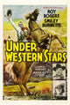 Under Western Stars Movie Masterprint Poster featuring Roy Rogers, Smiley Burnette, and Carol Hughes.