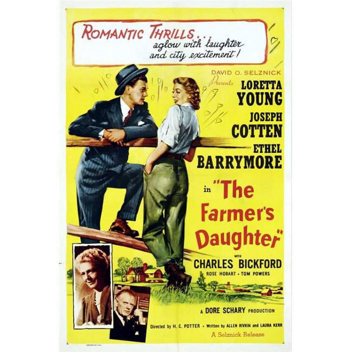 The Farmer's Daughter movie poster print 27x40