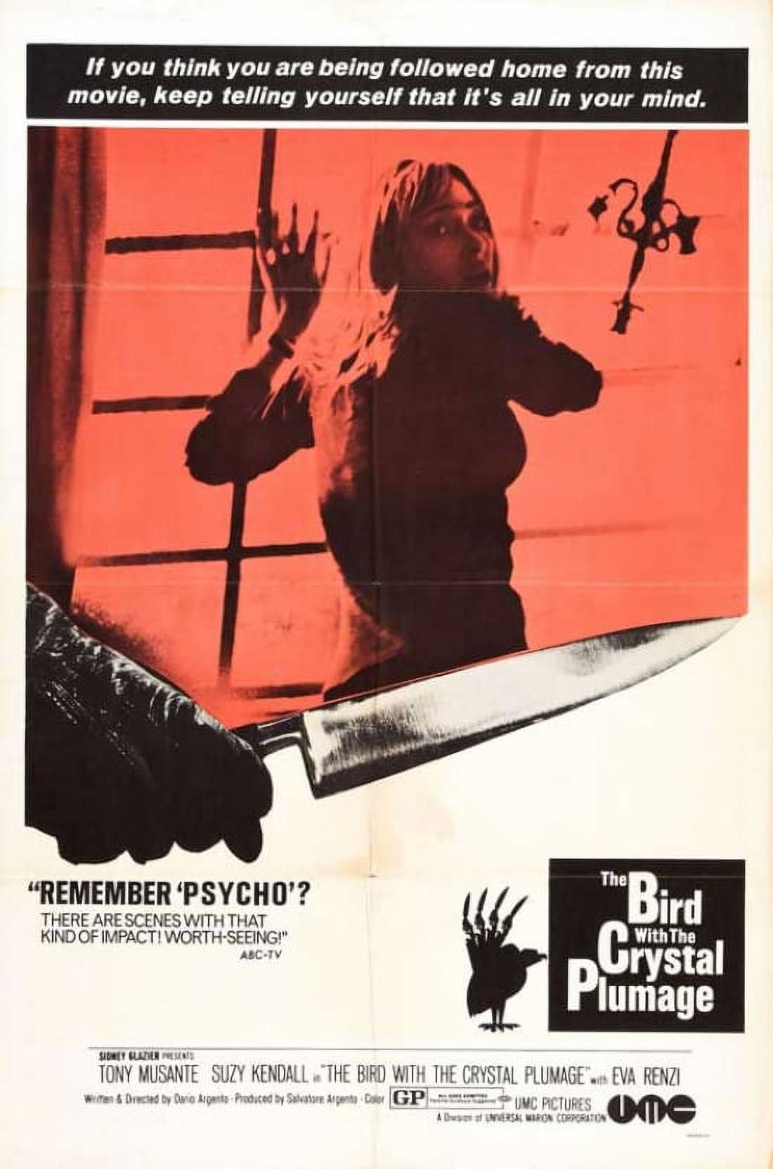 The Bird with the Crystal Plumage movie poster 11x17