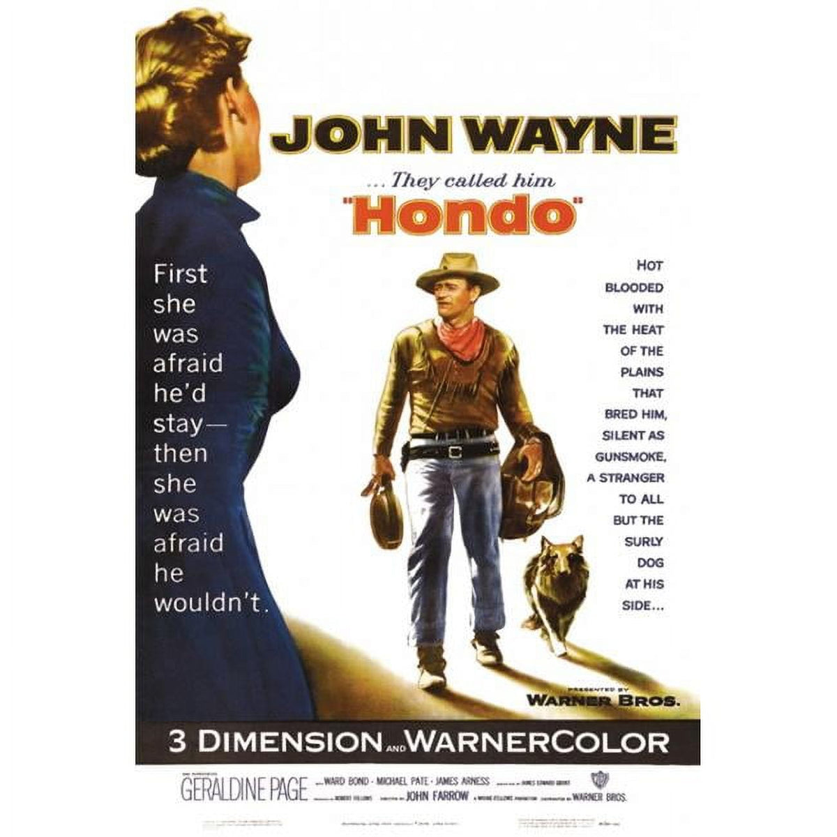 Hondo Movie Poster Print featuring classic western film imagery.