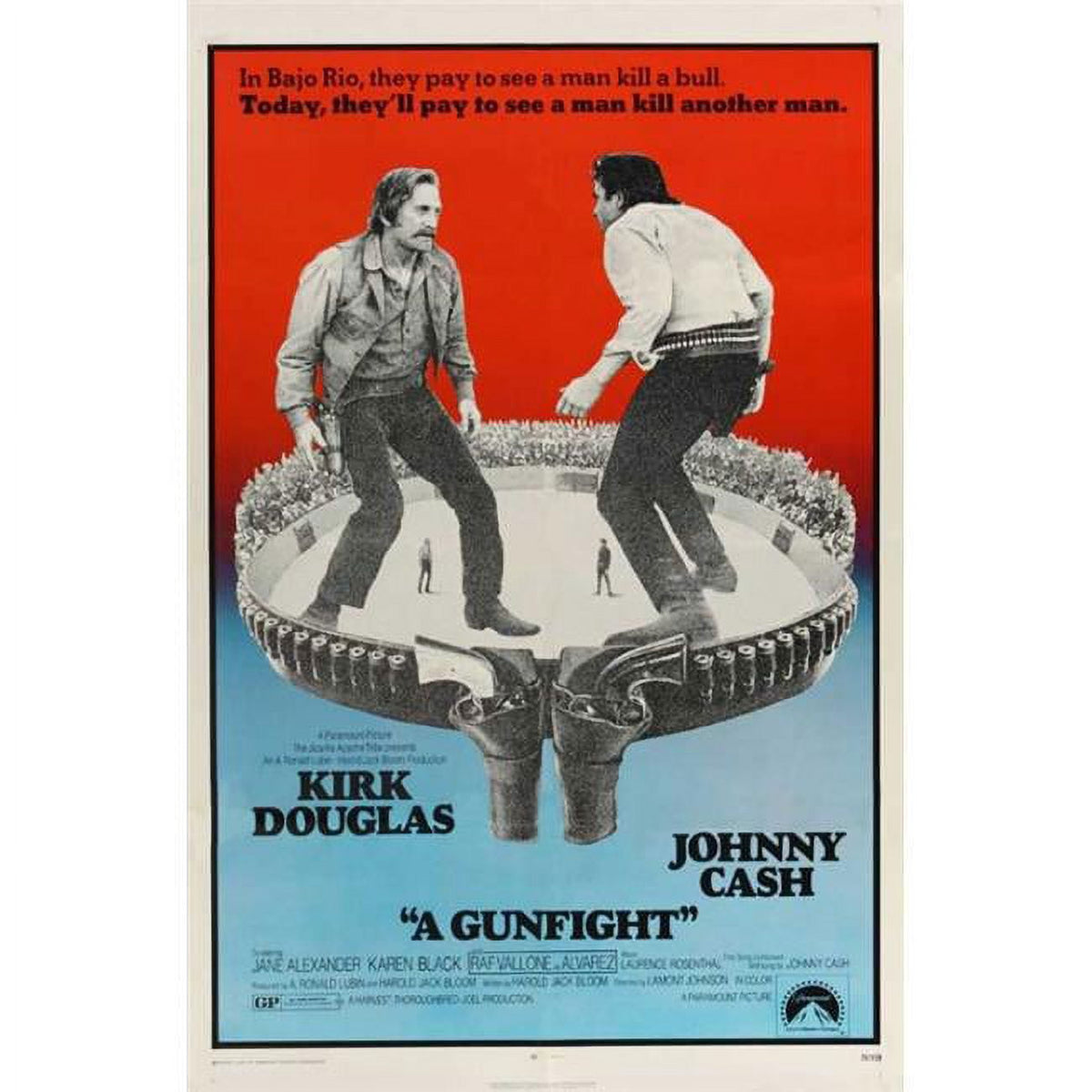A Gunfight Movie Poster Print showcasing classic cinema action.