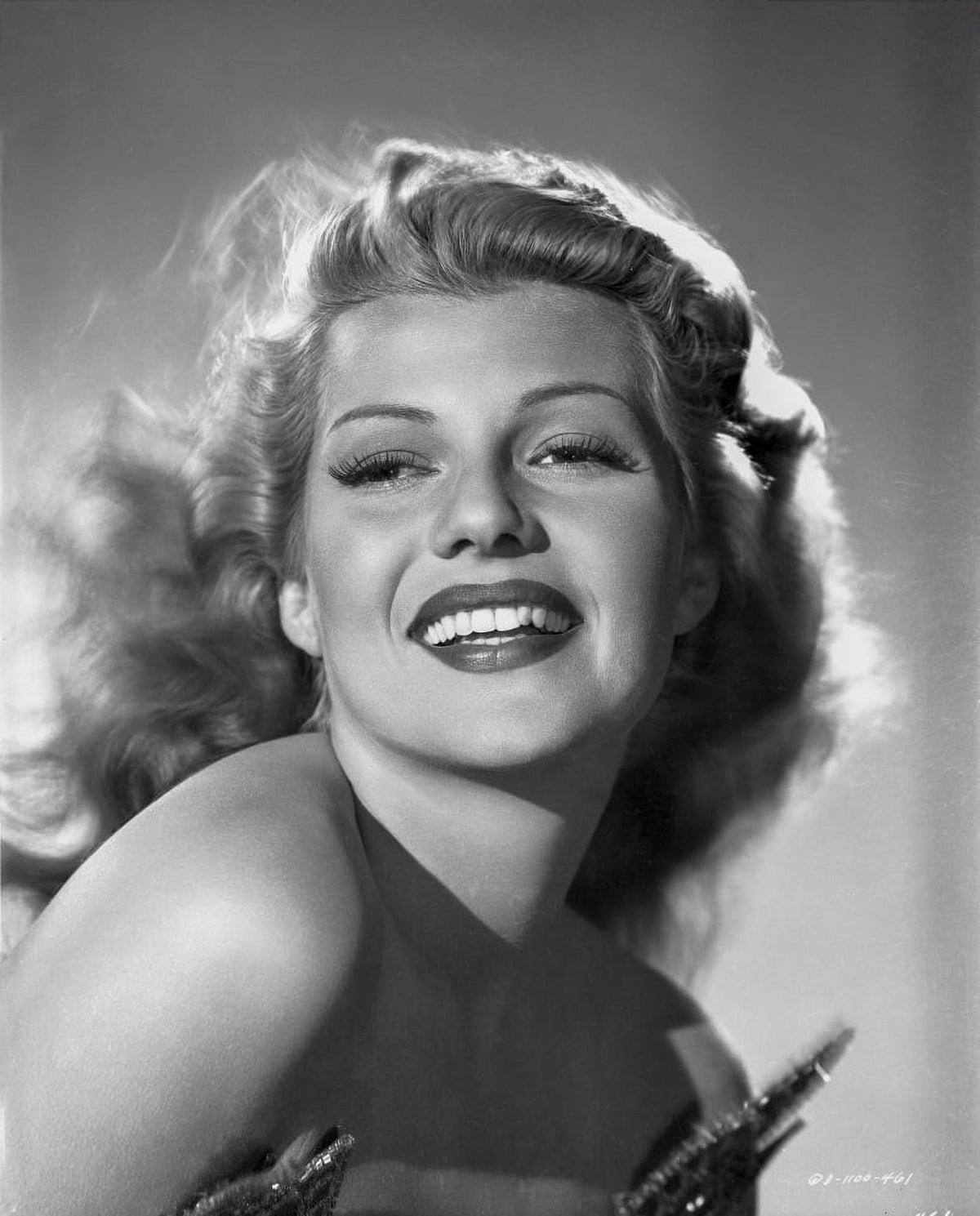 Rita Hayworth black and white portrait photo print