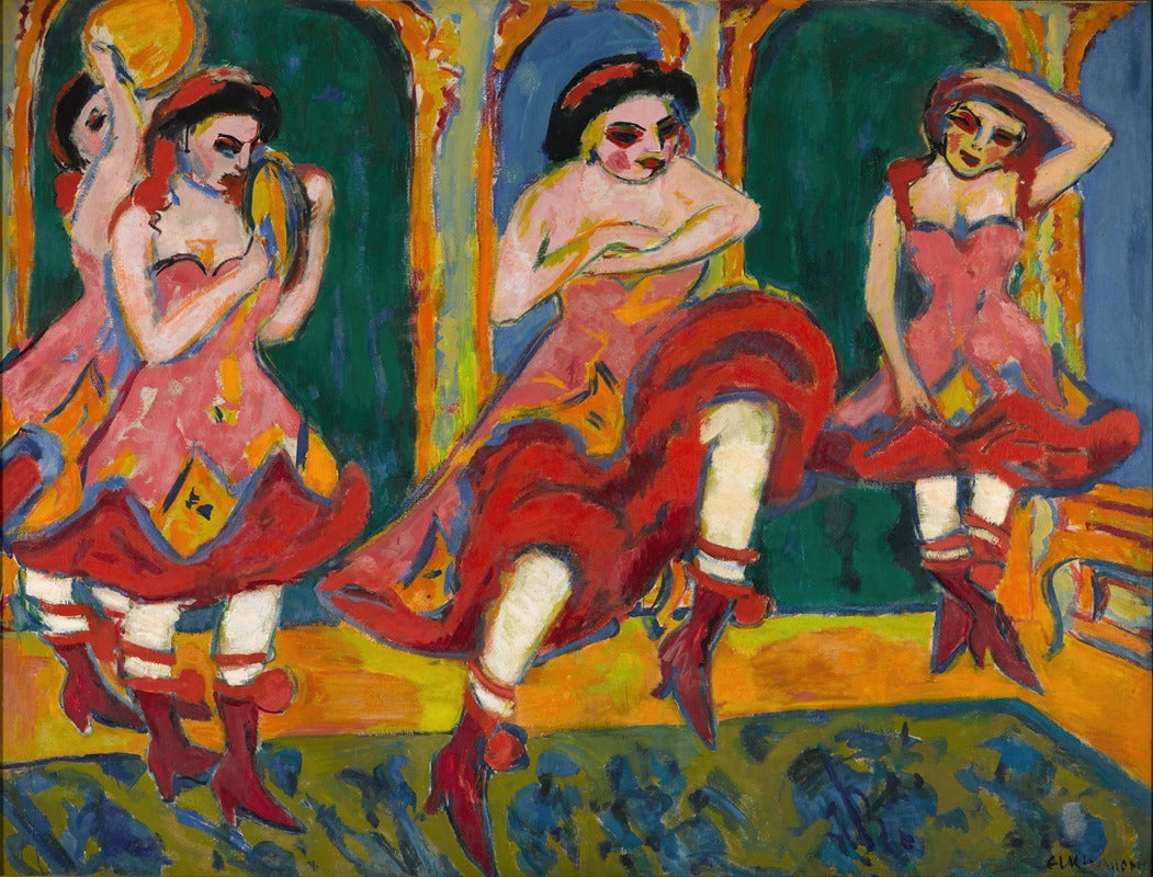 Czardas Dancers Art Print by Ernst Ludwig Kirchner