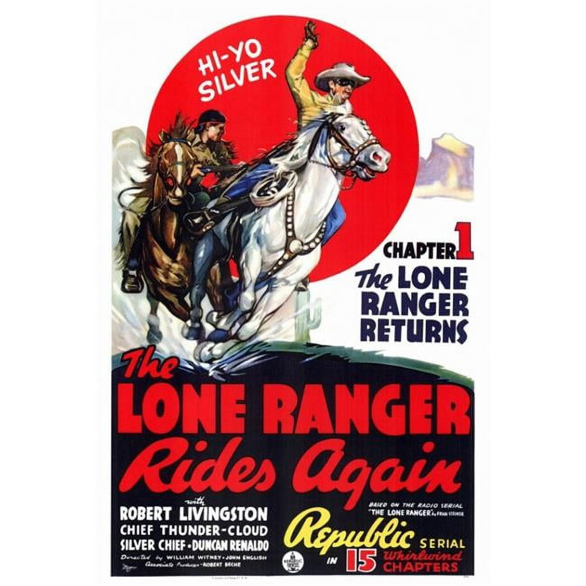 The Lone Ranger Rides Again Movie Poster Print 27x40