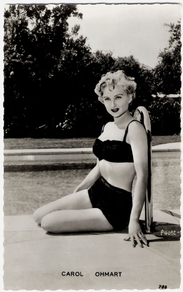 Carol Ohmart Black Two Piece Photo Print showcasing classic cinema elegance