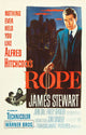 Rope movie poster featuring James Stewart, 1948 film art print.