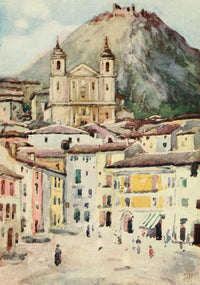 In the Abruzzi 1908 Castel di Sangro poster print by Amy Atkinson