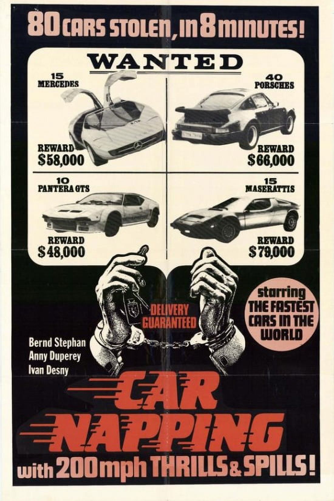 Carnapping Movie Poster 11x17 print showcasing vibrant artwork.