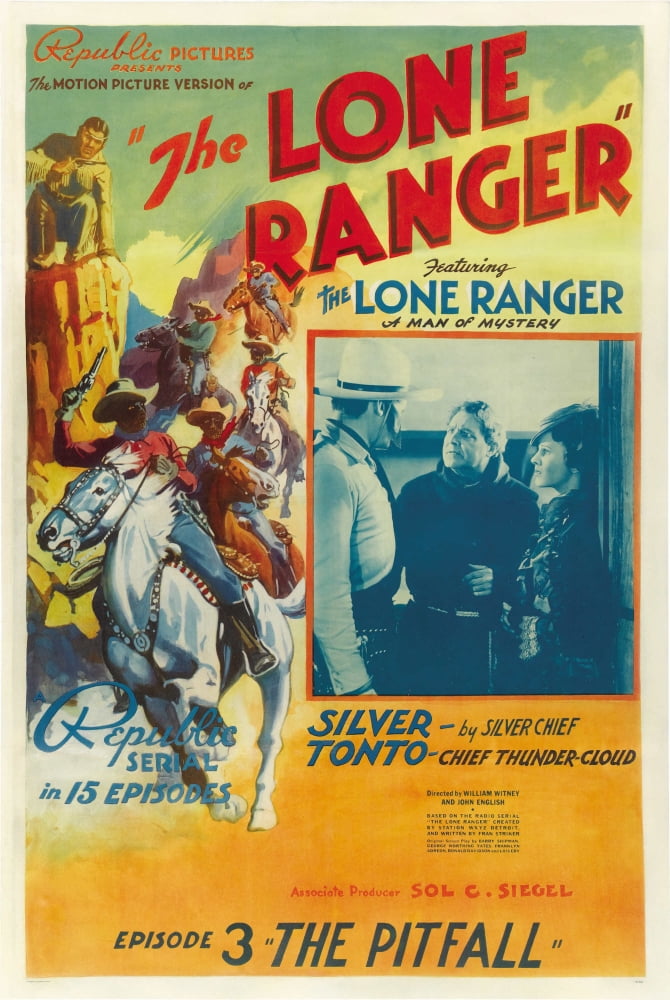 Lee Powell as The Lone Ranger and Chief Thundercloud as Tonto in Episode 3: The Pitfall 1938 Movie Masterprint Poster.
