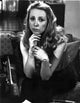 Teri Garr seated black and white photo print