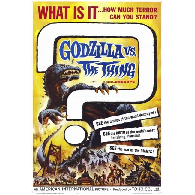 Godzilla vs The Thing Movie Poster Print 27x40
