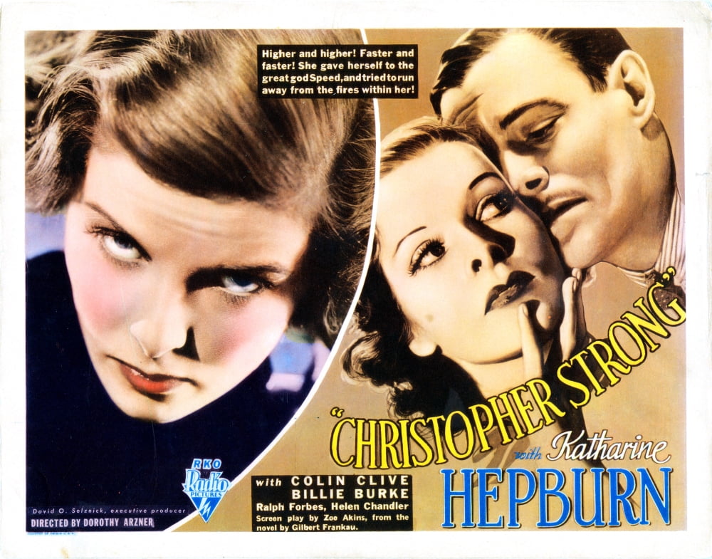 Katharine Hepburn and Colin Clive Christopher Strong movie poster print.