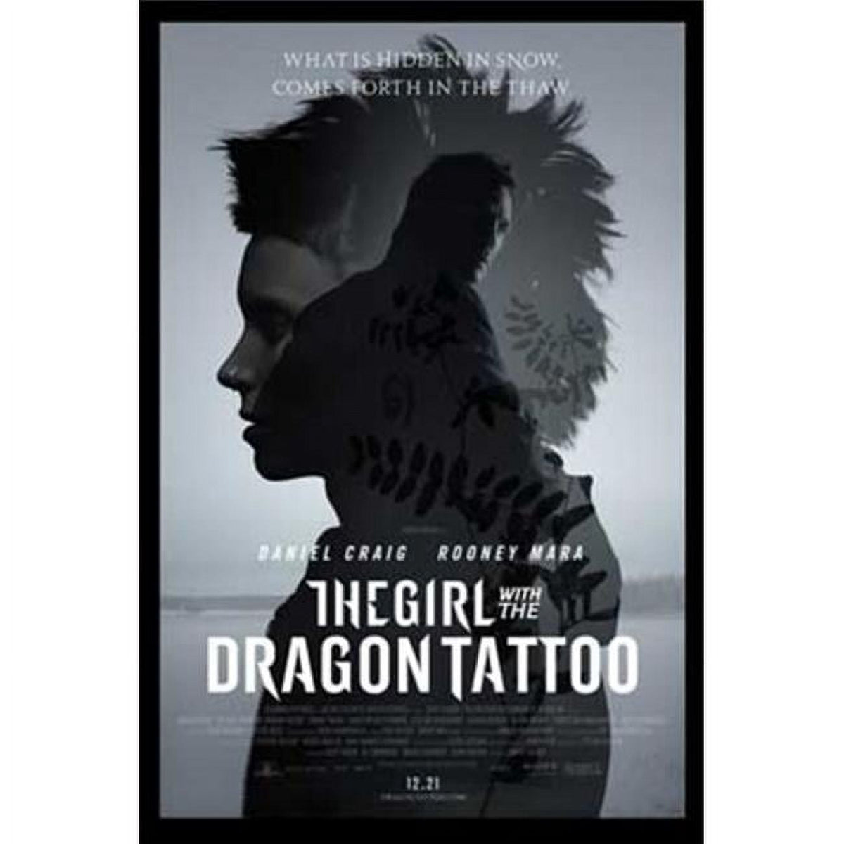 The Girl with the Dragon Tattoo movie poster 11x17 print.