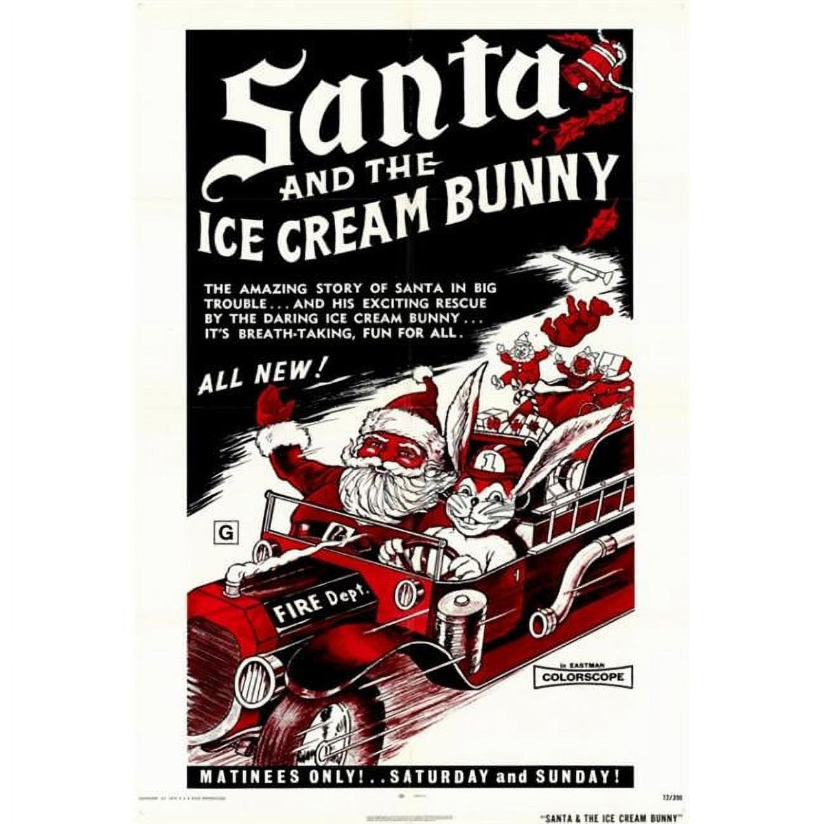 Santa and the Ice Cream Bunny movie poster print 27x40