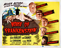 House of Frankenstein Movie Poster Masterprint showcasing classic horror film art.