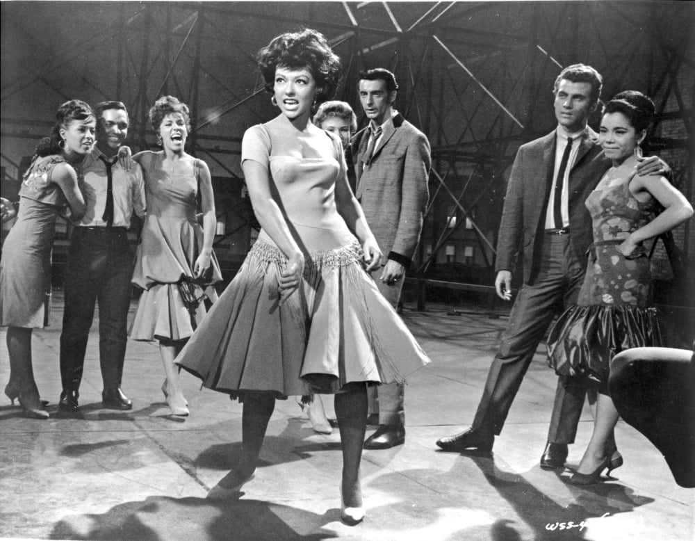 West Side Story dance scene photo print featuring a woman in a dress.