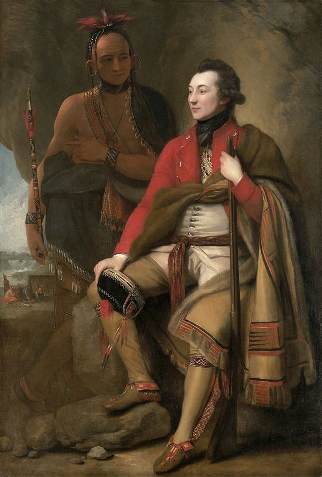 Colonel Guy Johnson and Karonghyontye art print by Benjamin West