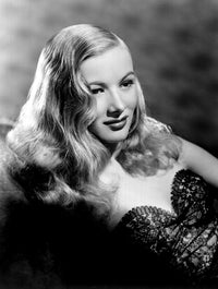 Veronica Lake portrait photo print with iconic Peek A Boo hairstyle from the 1940s.
