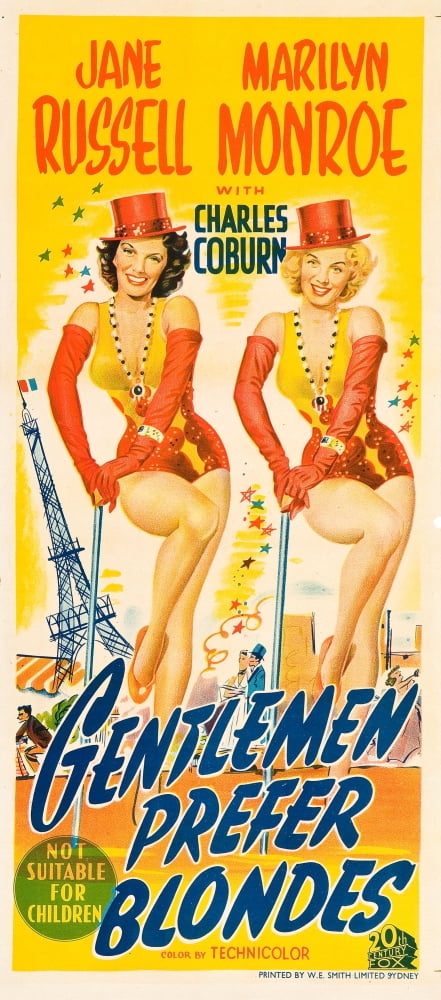 Gentlemen Prefer Blondes Movie Poster Masterprint 11x17