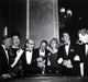 Frank Sinatra posing with a group of people photo print