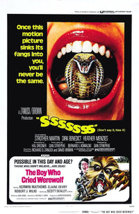 Sssssss and The Boy Who Cried Werewolf double bill movie poster from 1973.