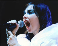 Bjork posed in yellow jacket portrait photo print