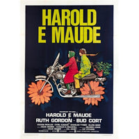 Harold and Maude movie poster featuring Ruth Gordon and Bud Cort - Italian film art (11x17)