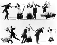 Fred Astaire and Ginger Rogers dancing on stage photo print.