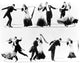 Fred Astaire and Ginger Rogers dancing on stage photo print.