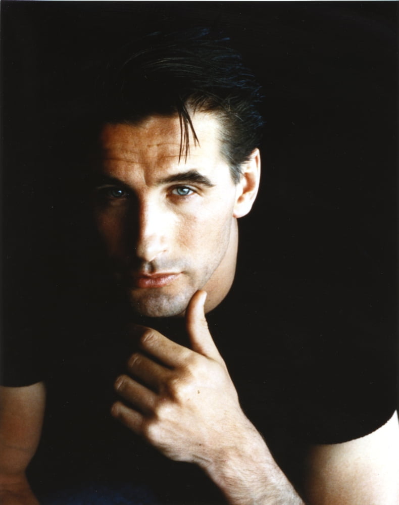 William Baldwin black t-shirt photo print on black background.