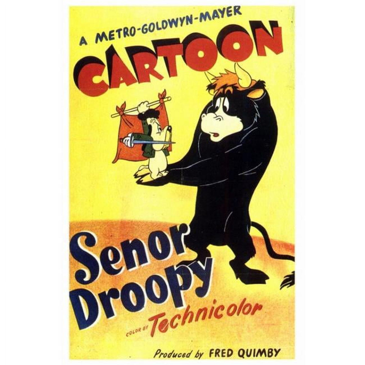 Senor Droopy Movie Poster Print - Classic Animation Art