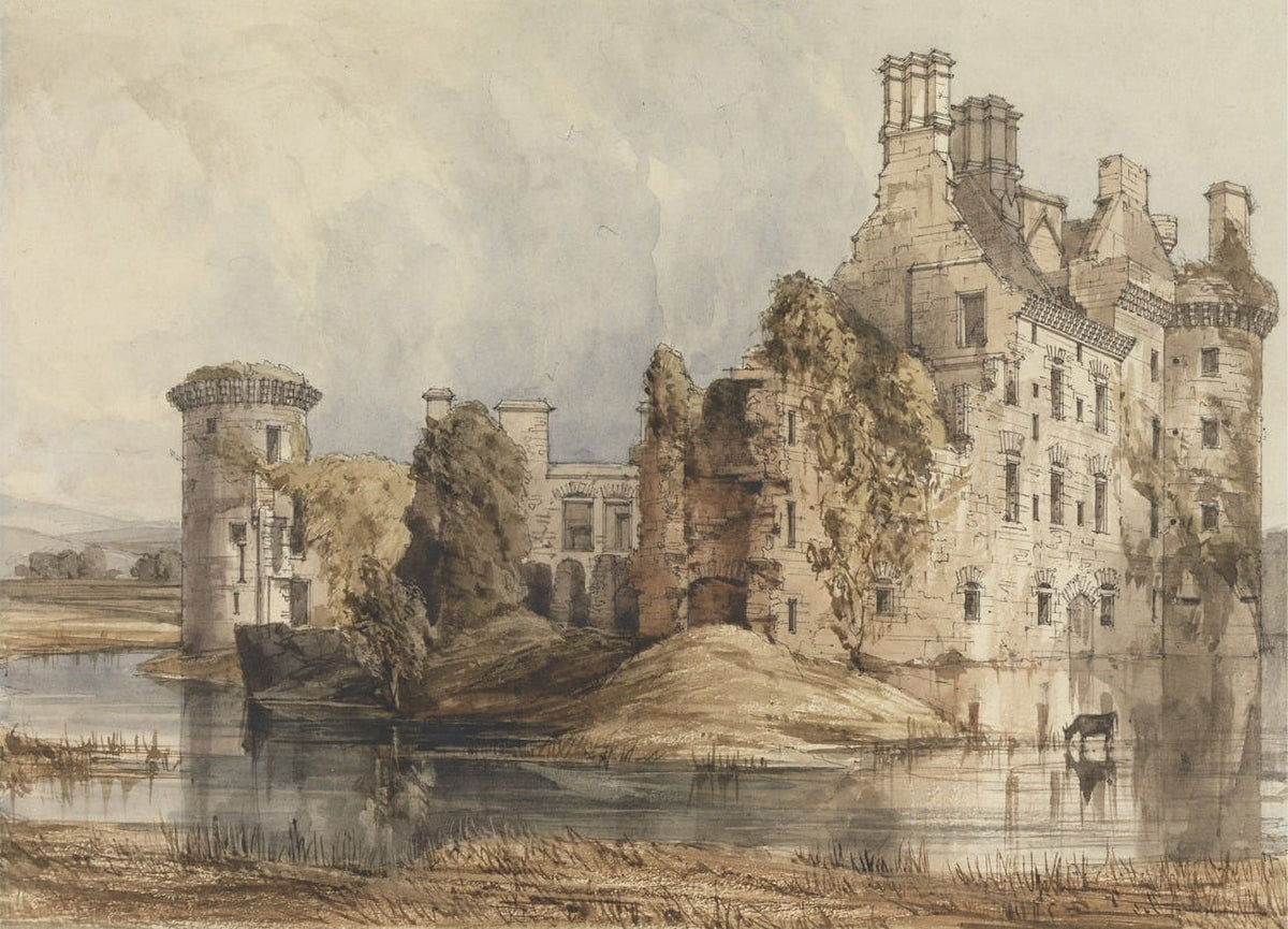 Caerlaverock Castle General View Art Print by Robert William Billings
