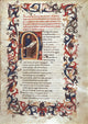 The Divine Comedy: Dante Writing miniature painting poster print from the National Library in Madrid, Spain.