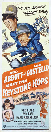 Abbott and Costello Meet the Keystone Kops Movie Poster in 14x36 size.