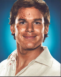 Michael C. Hall smiling with splatter in Dexter photo print