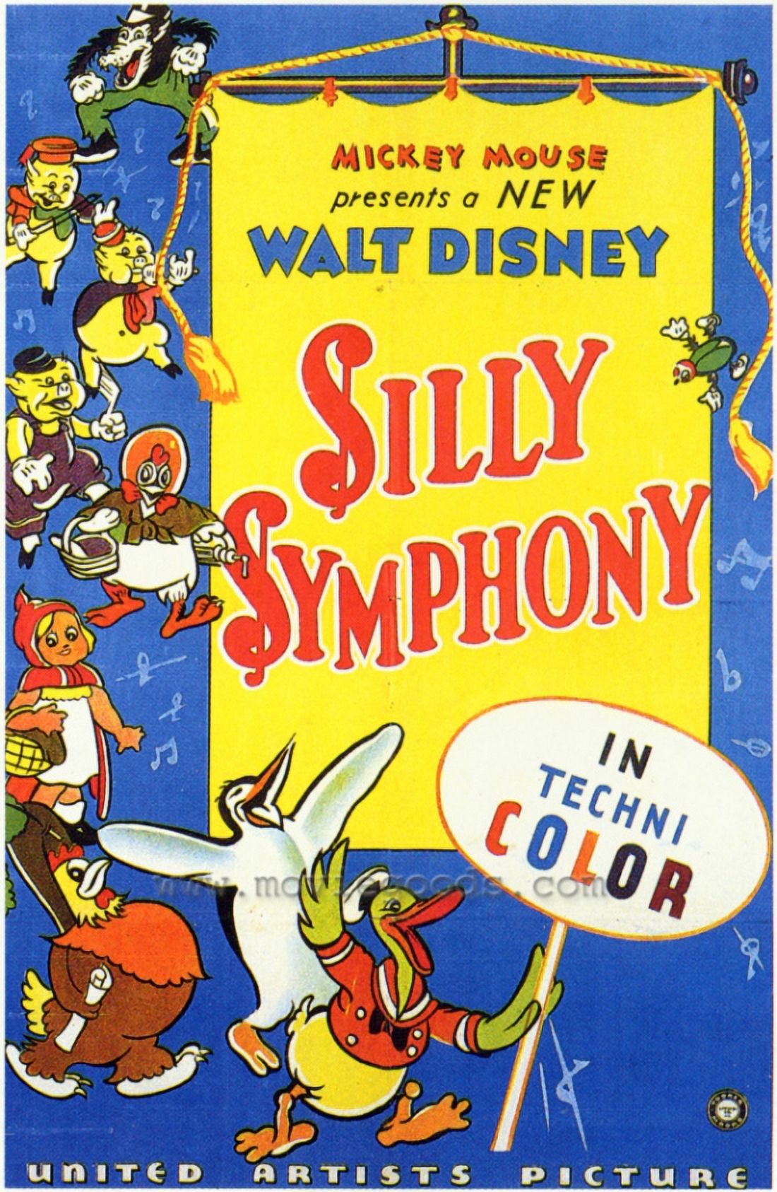Silly Symphony Movie Poster Print in vibrant colors