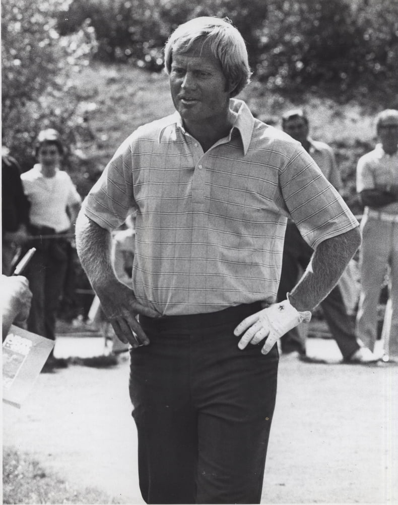 Jack Nicklaus golf photo print, available in multiple sizes.
