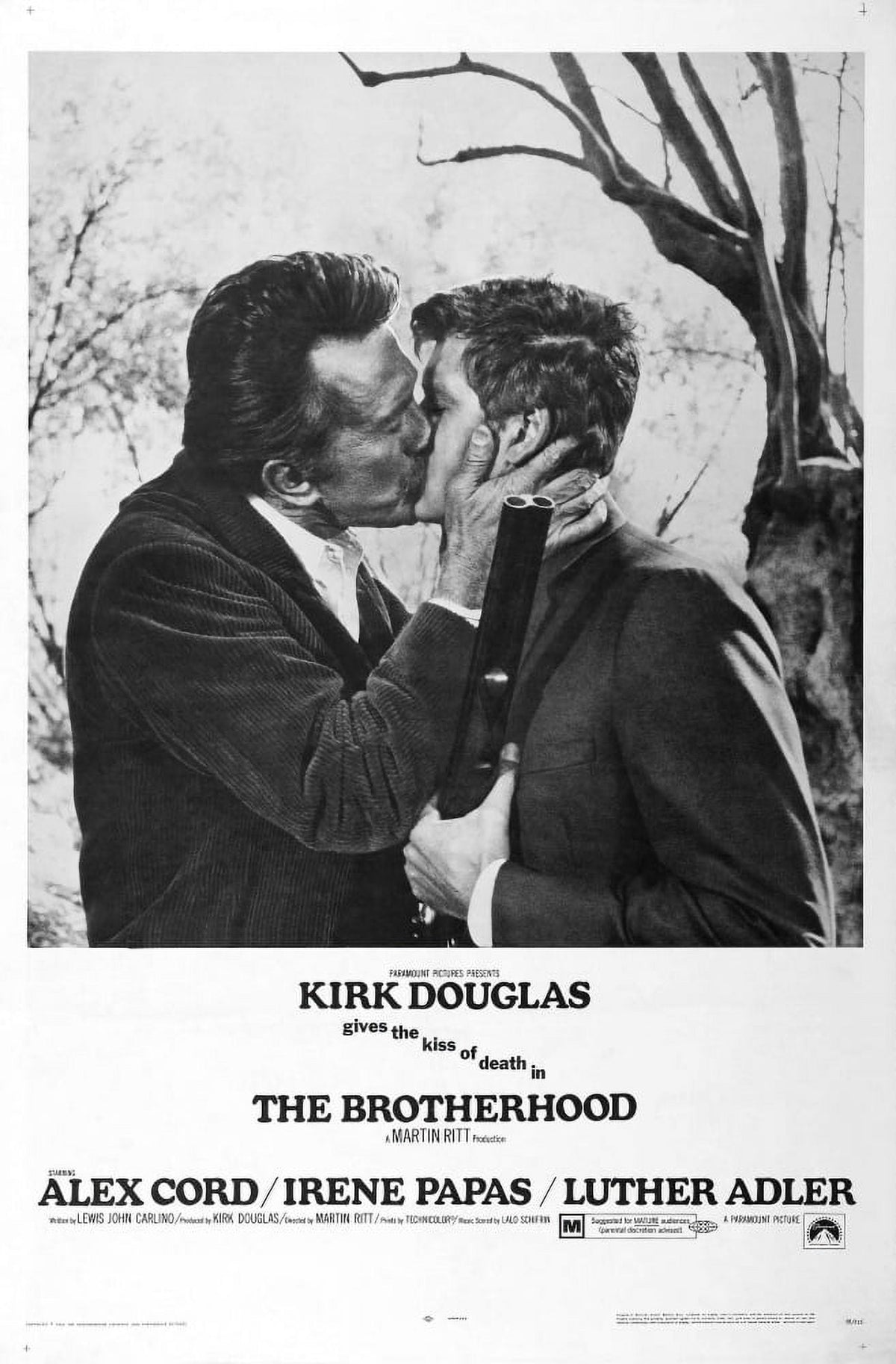 The Brotherhood movie poster featuring Kirk Douglas and Alex Cord (1968)