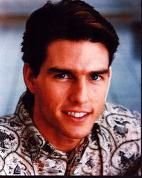 Tom Cruise headshot photo print in paisley shirt