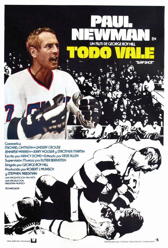 Slap Shot movie poster featuring Paul Newman 1977