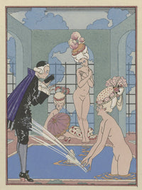 L'Eau Poster Print by George Barbier in Art Deco style