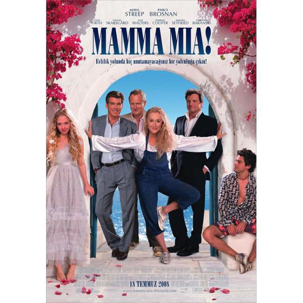 Mamma Mia! movie poster print in vibrant colors, size 27x40.