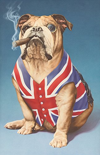 British Bulldog Poster Print by Andrew Farley showcasing a charming bulldog.